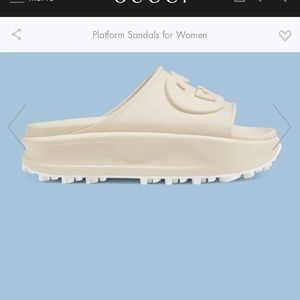 Gucci rubber platform slides